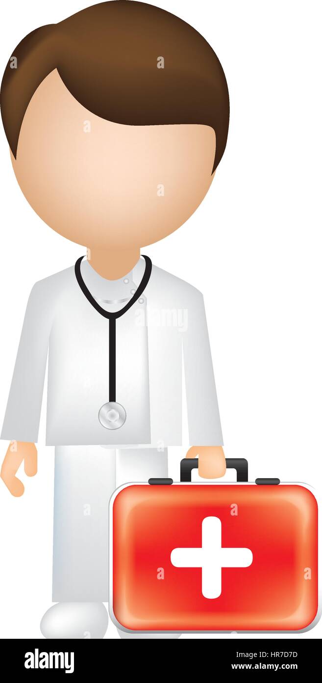 L'uomo medico con icona della valigia Immagine e Vettoriale - Alamy