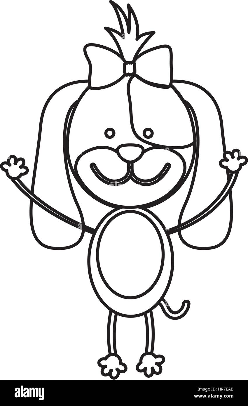 La figura teddy cane testa di prua Illustrazione Vettoriale