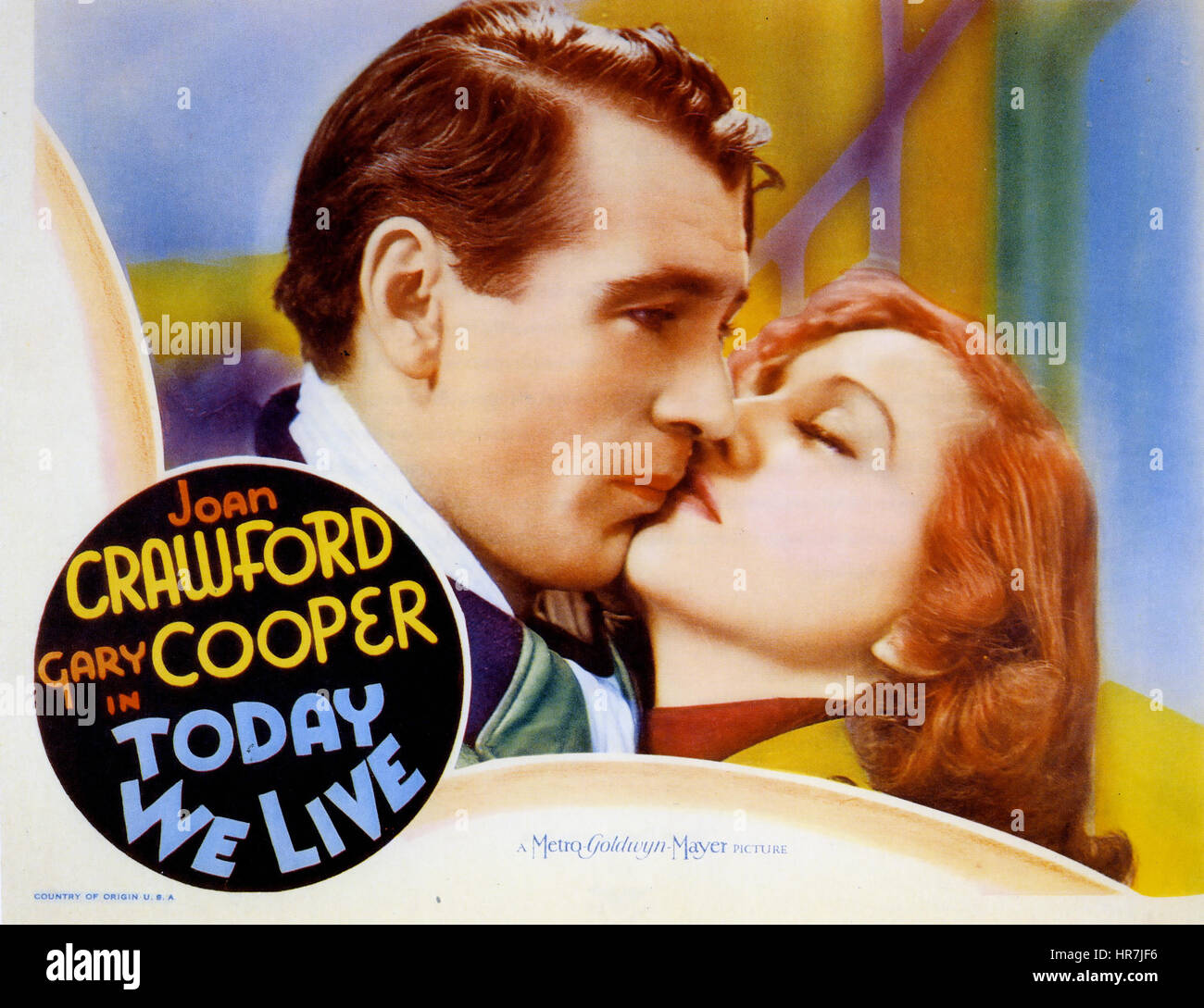 Oggi viviamo 1933 MGM film con Joan Crawford e Gary Cooper Foto Stock