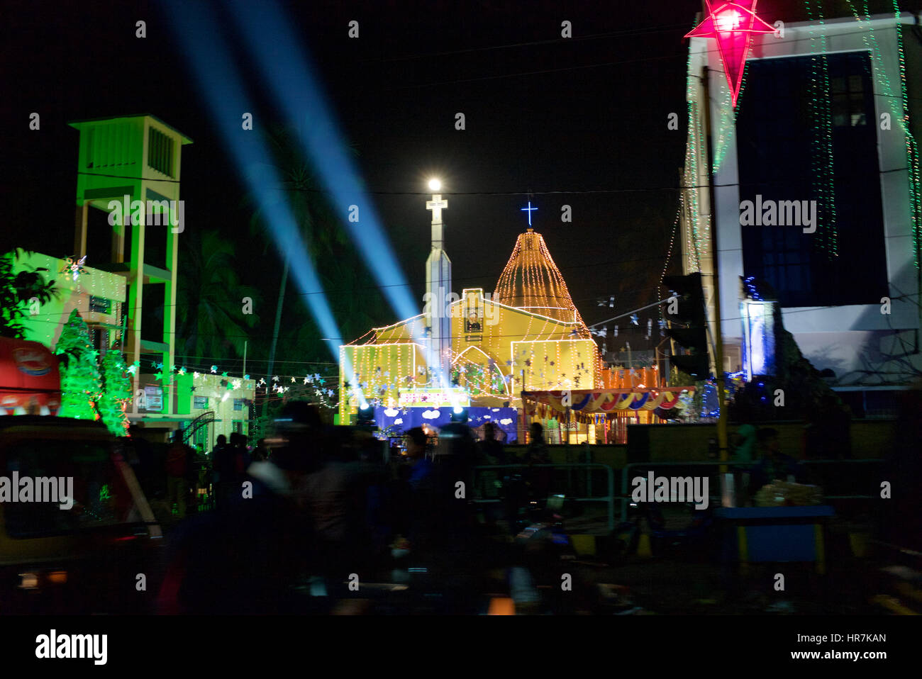 Celebrazione della Messa di Natale, India Foto Stock