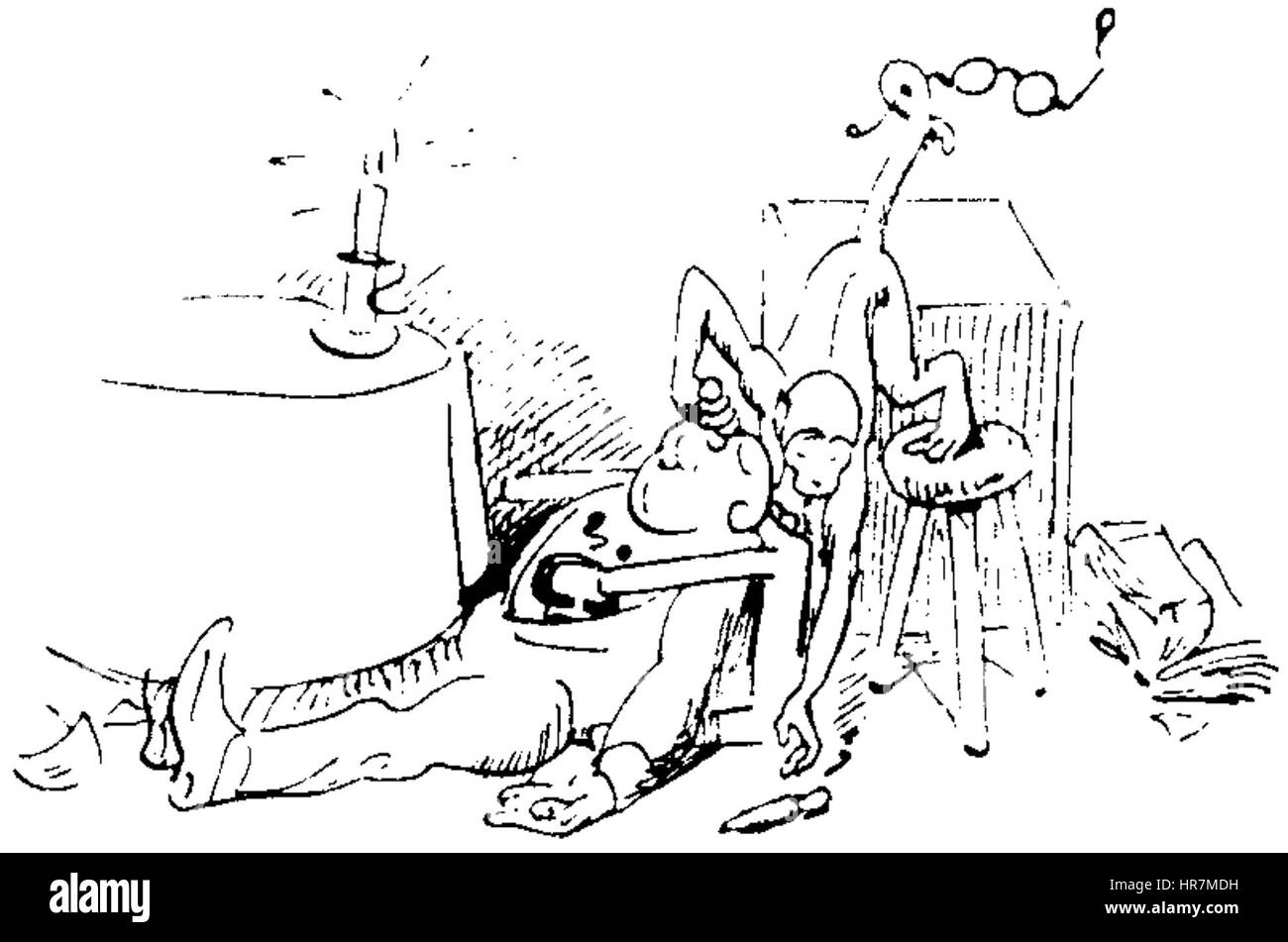 W Busch Der Haarbeutel 6C Foto Stock