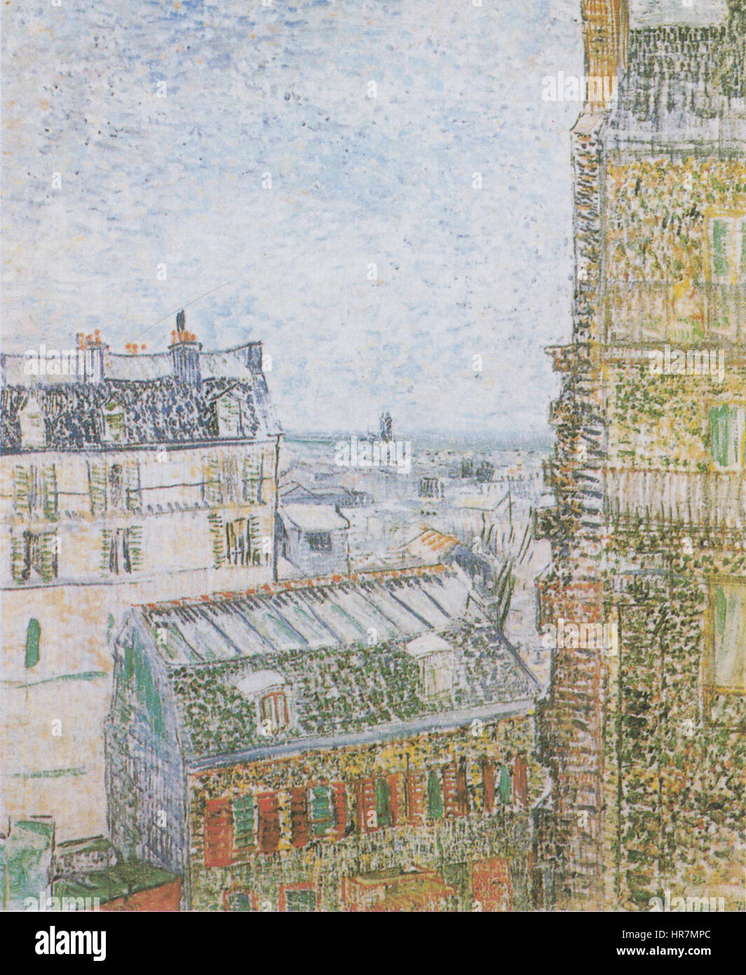 Van Gogh - Blick auf Paris aus Vincents Zimmer in der Rue Lepic Foto Stock