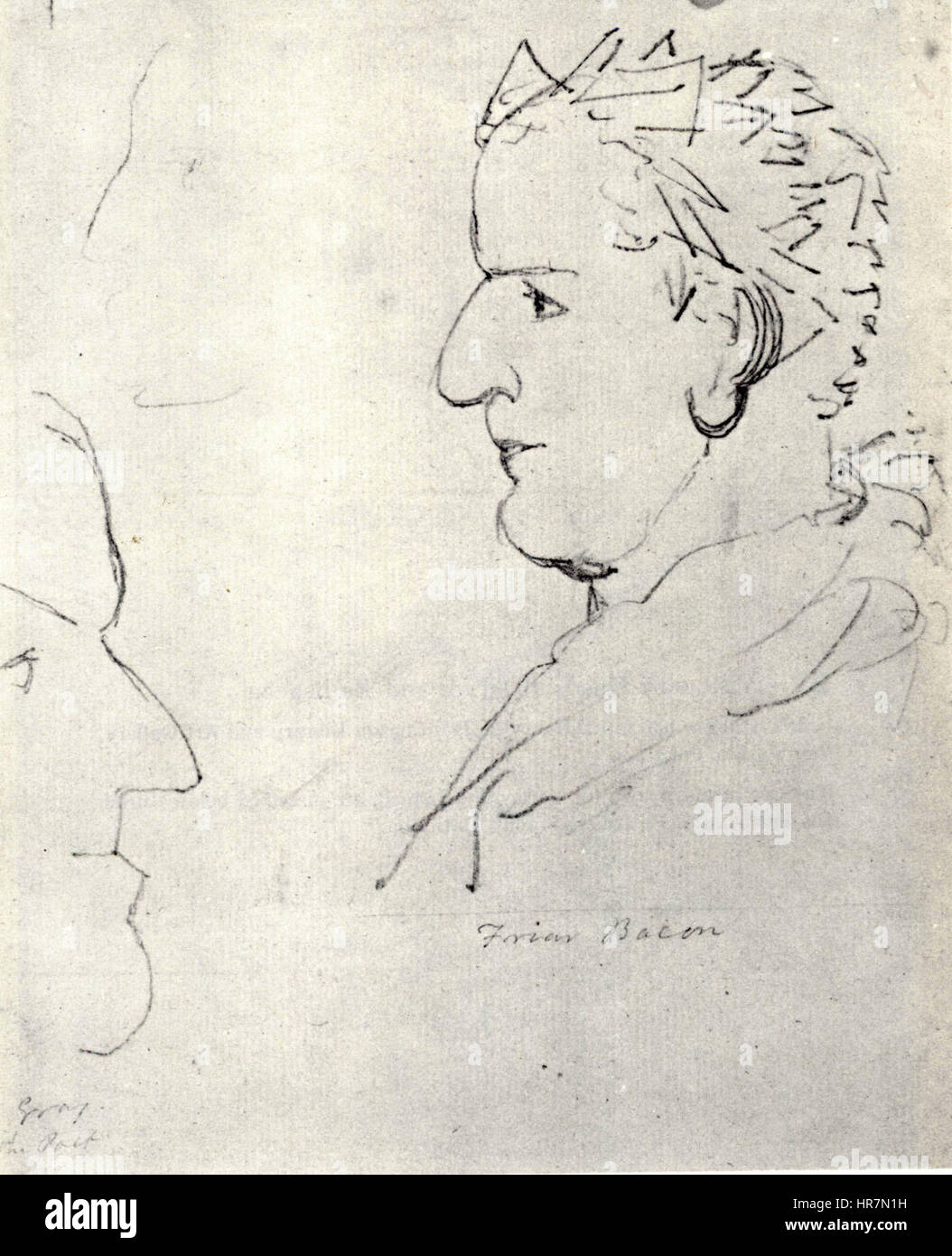 William Blake, visionario capi di Frate Ruggero Bacone e poeta grigio Foto Stock