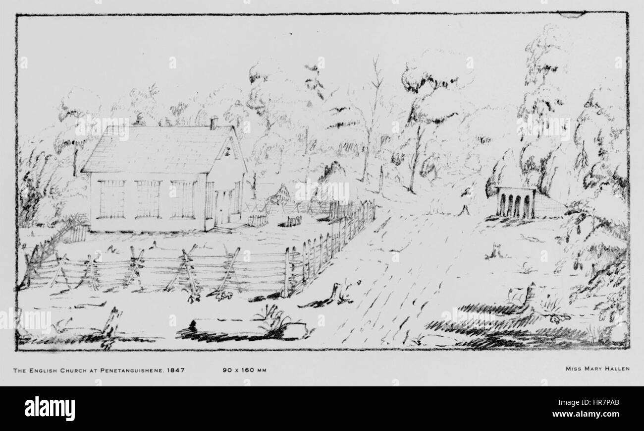 St James su-il-Linee 1847 schizzo a matita Foto Stock