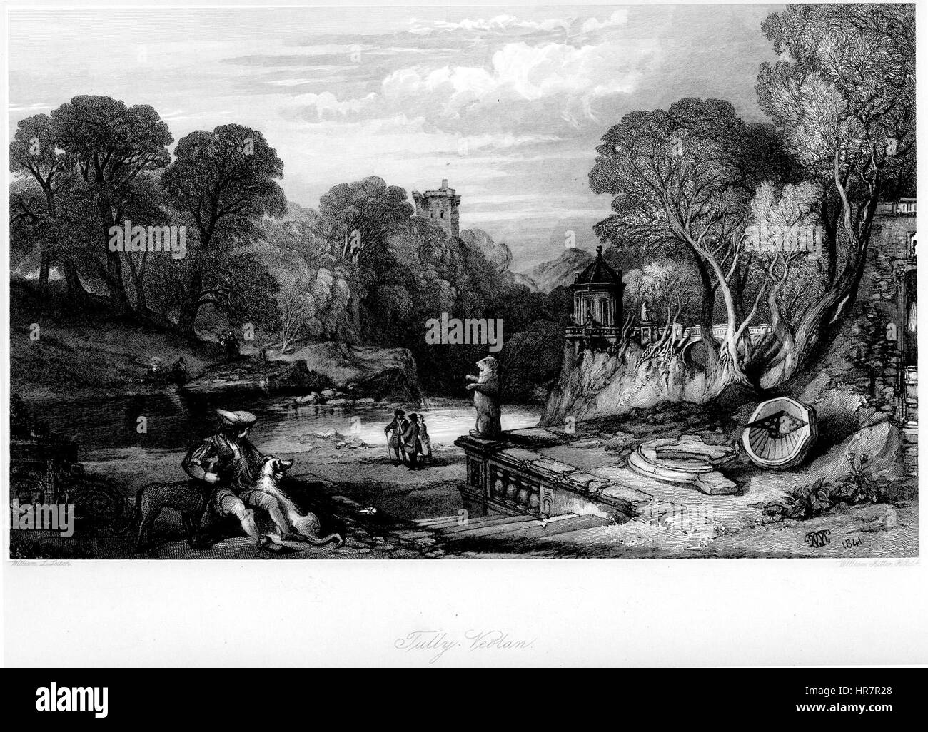 Tullyveolan incisione di William Miller dopo William Leitch Foto Stock