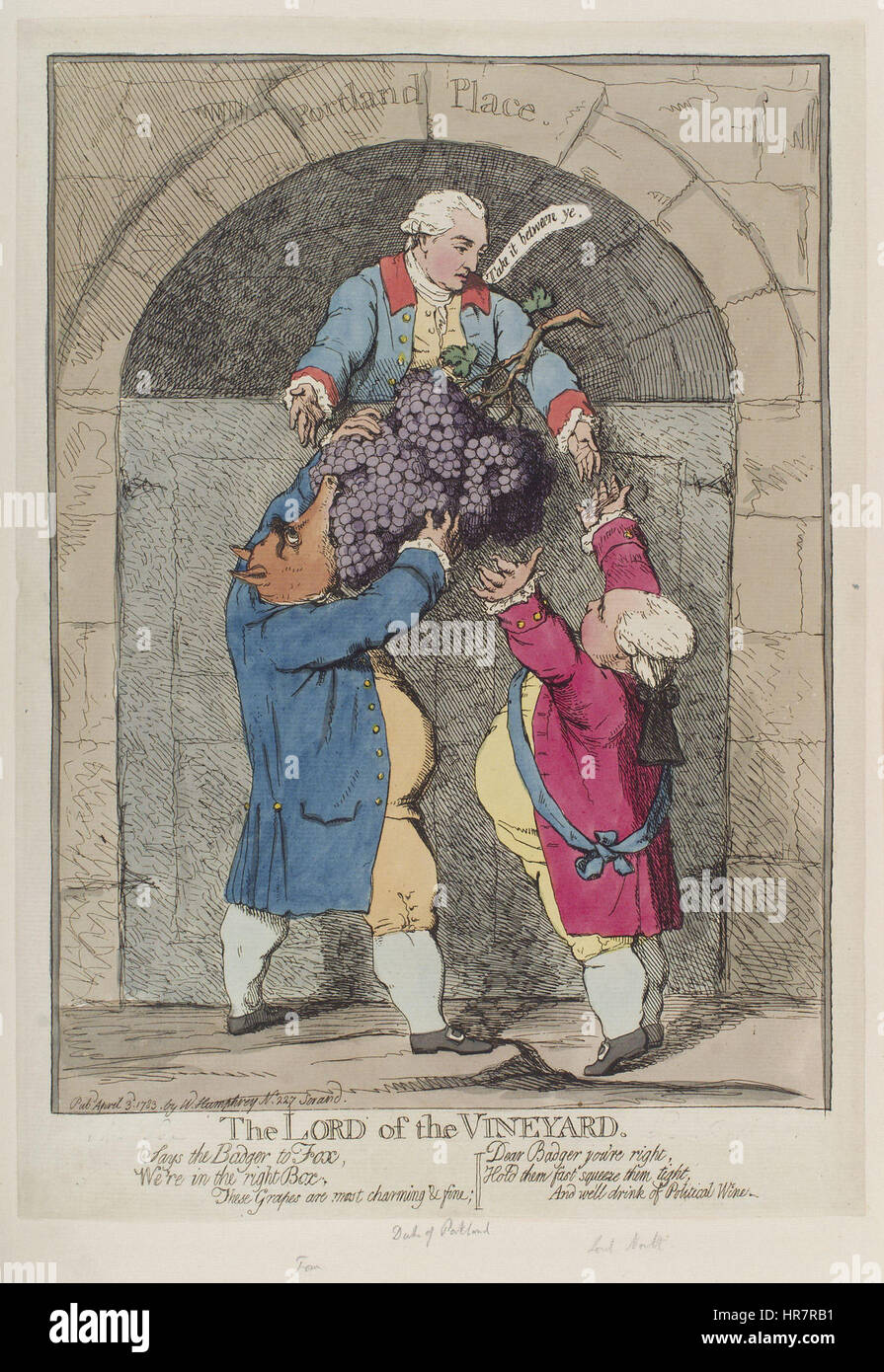 Il padrone della vigna da James Gillray Foto Stock