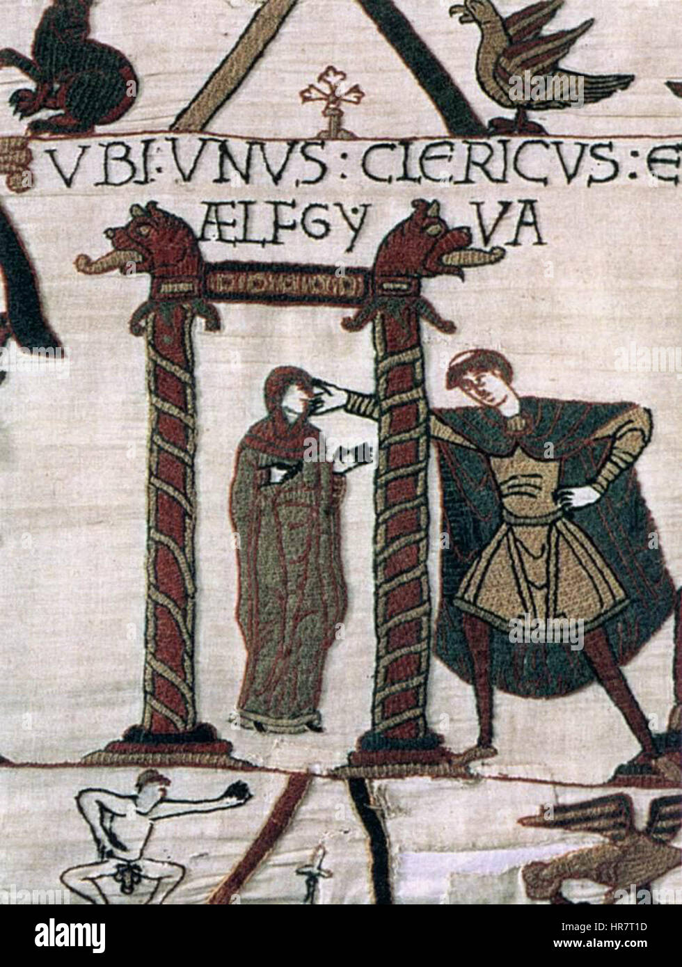 Gli artisti non identificato - La Tapisserie de Bayeux - chierico non identificato e Aelfgyva - WGA24160 Foto Stock