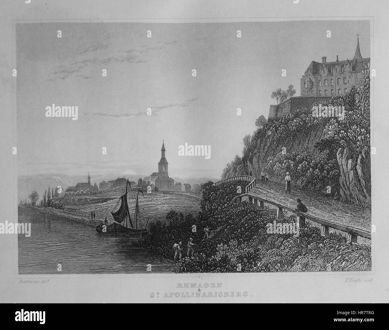 Remagen Tombleson Apollinarisberg Foto Stock