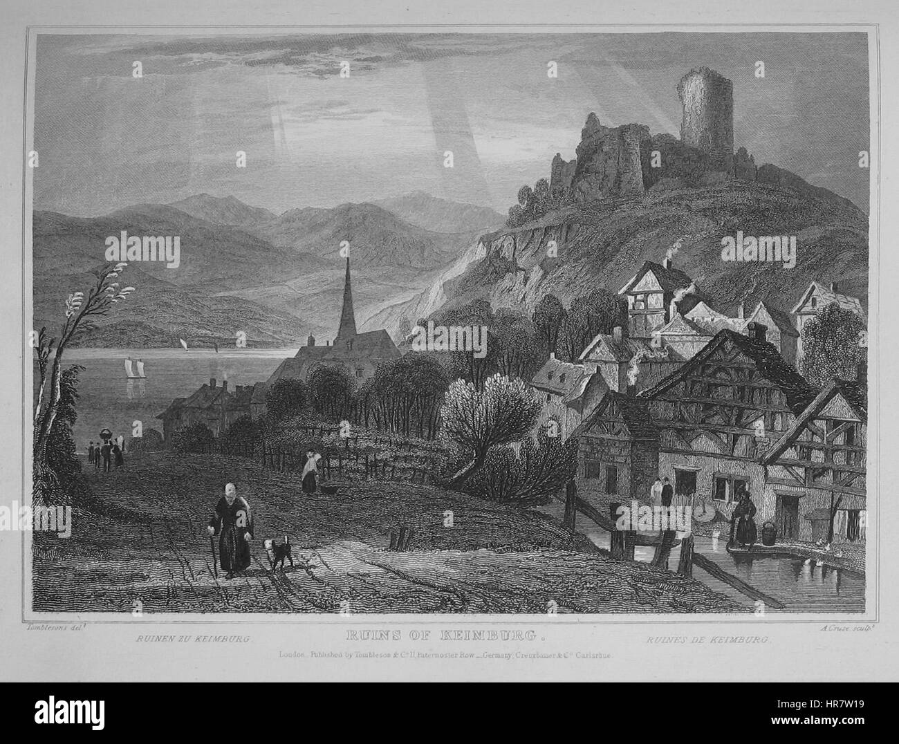 Tombleson Heimburg è probabilmente un riferimento a un'opera o a un luogo associato all'artista. Il nome suggerisce una connessione con l'arte tedesca o europea, forse del XIX secolo, con un'attenzione particolare al paesaggio o ai soggetti architettonici. Foto Stock