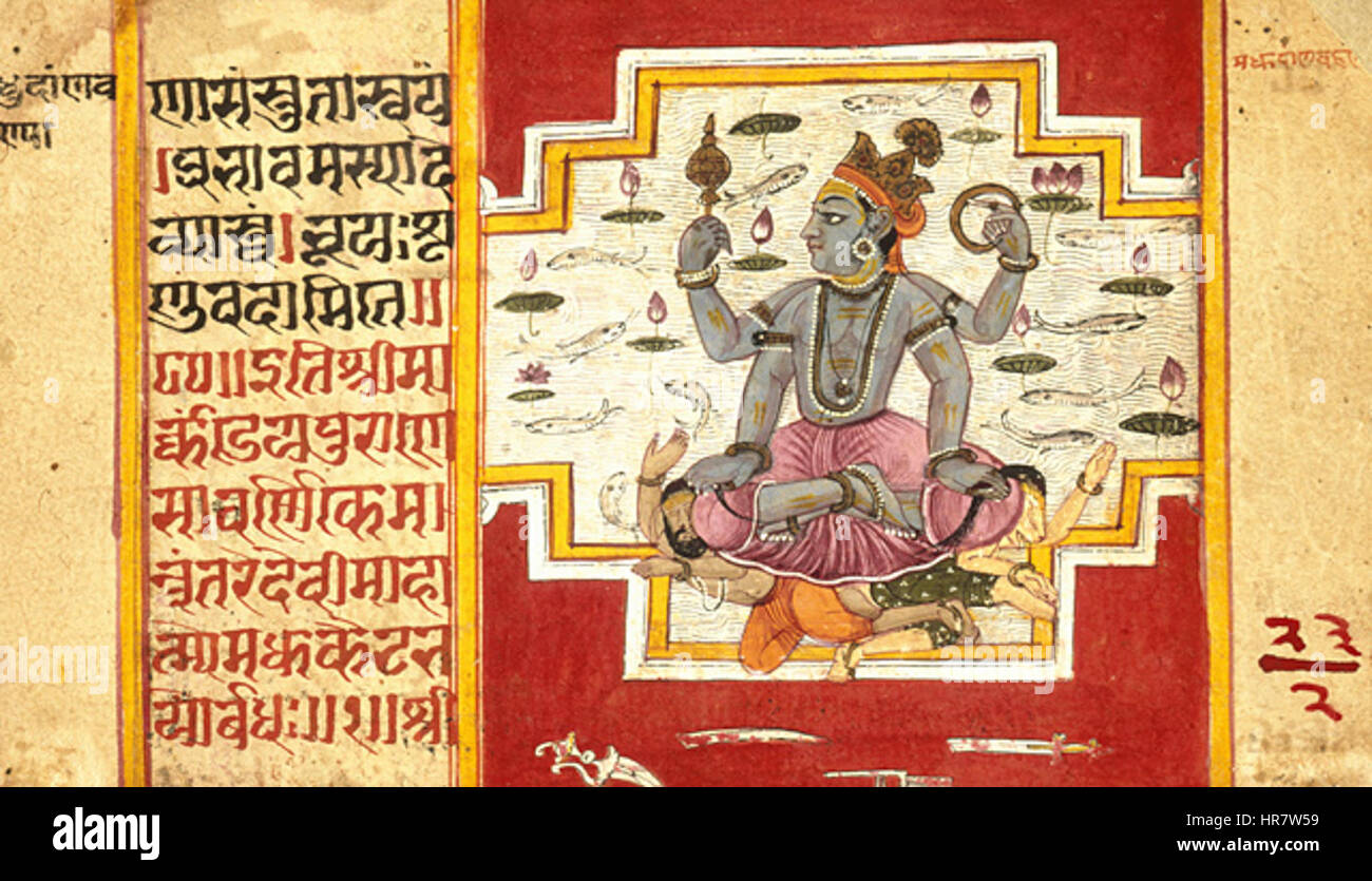 Vishnu madhu kaitabh Foto Stock Vishnu madhu kaitabh Foto Stock