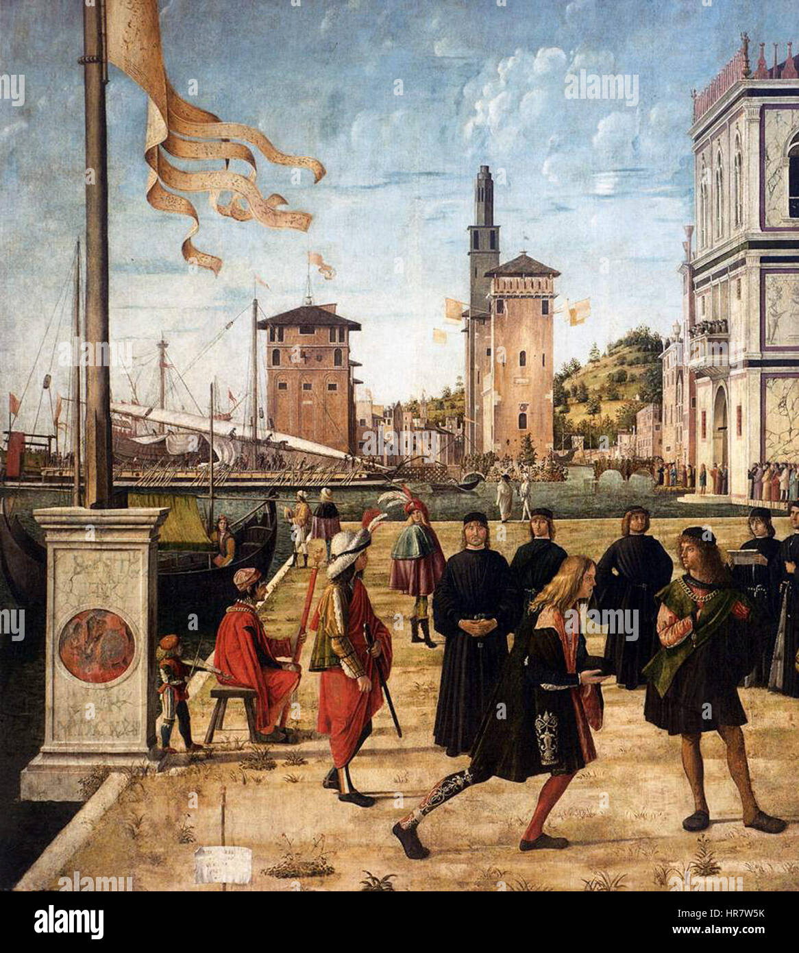 Vittore Carpaccio, Ambasciatori Ritorno alla Corte Inglese 04 Foto Stock