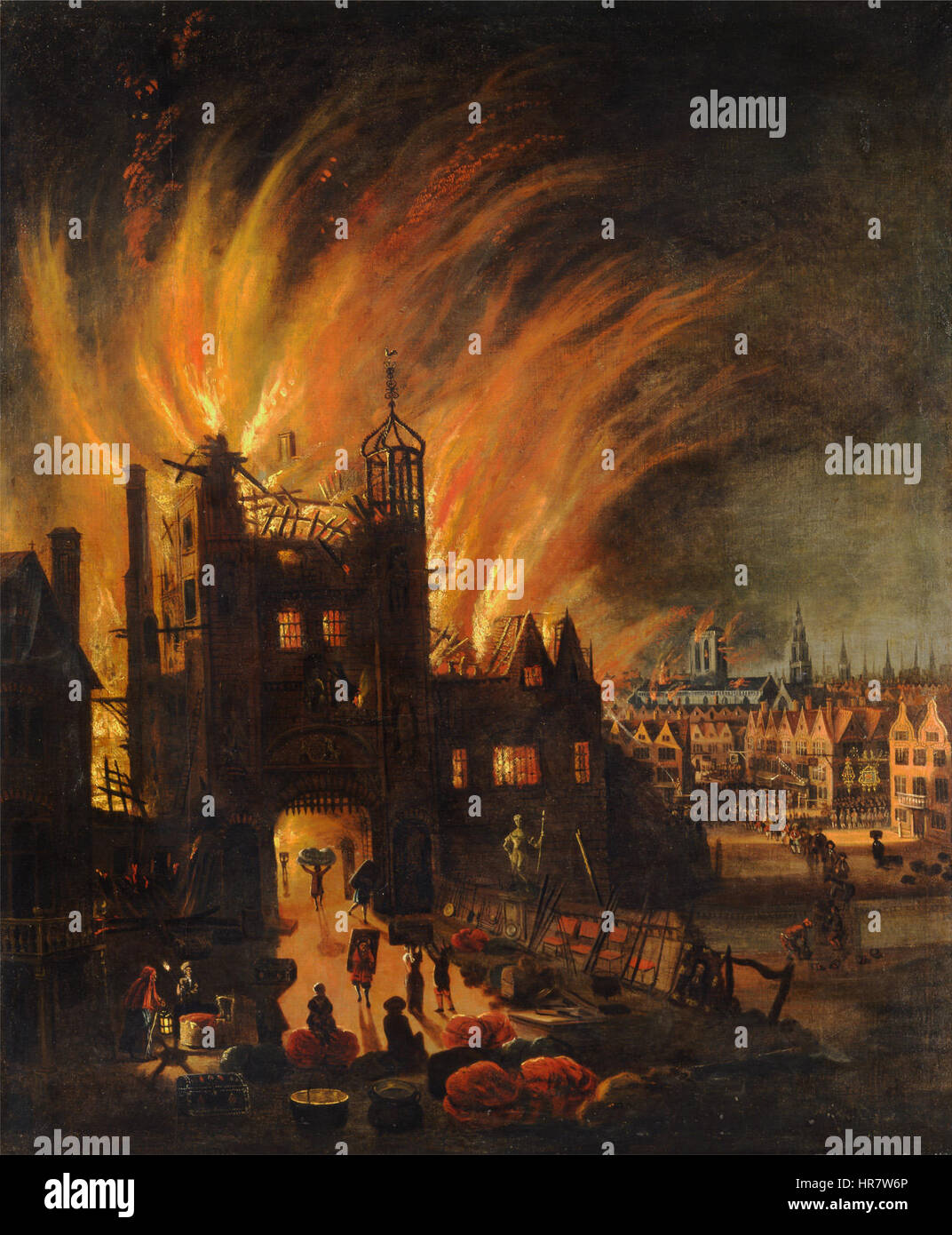 Il Grande Incendio di Londra, con Ludgate e Old San Paolo - Google Art Project Foto Stock