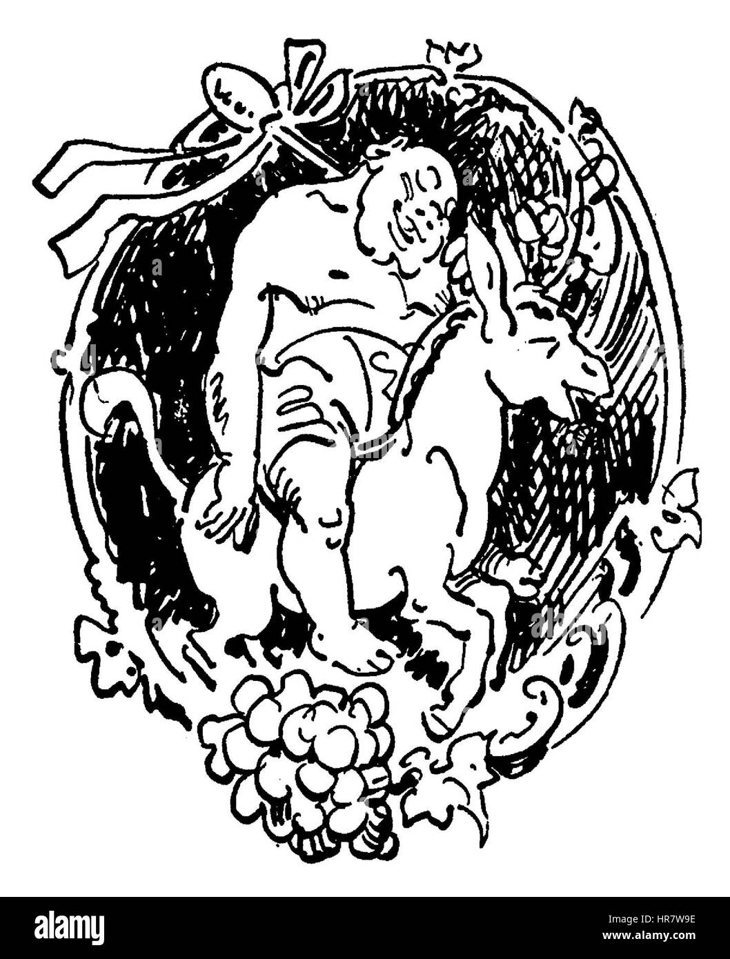 W Busch Der Haarbeutel 02a Foto Stock