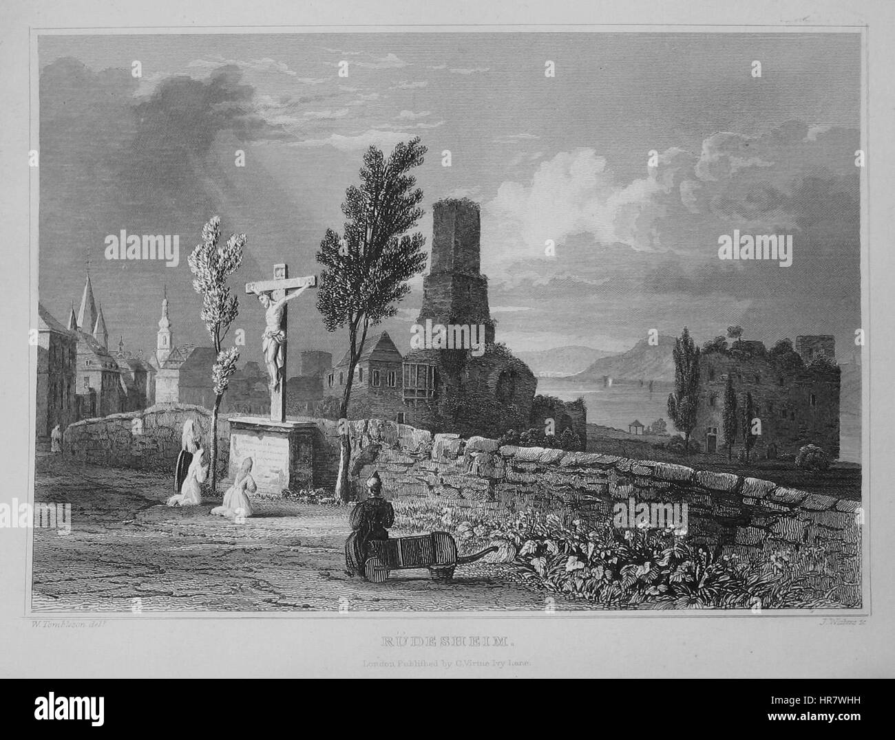 Tombleson Ruedesheim Foto Stock