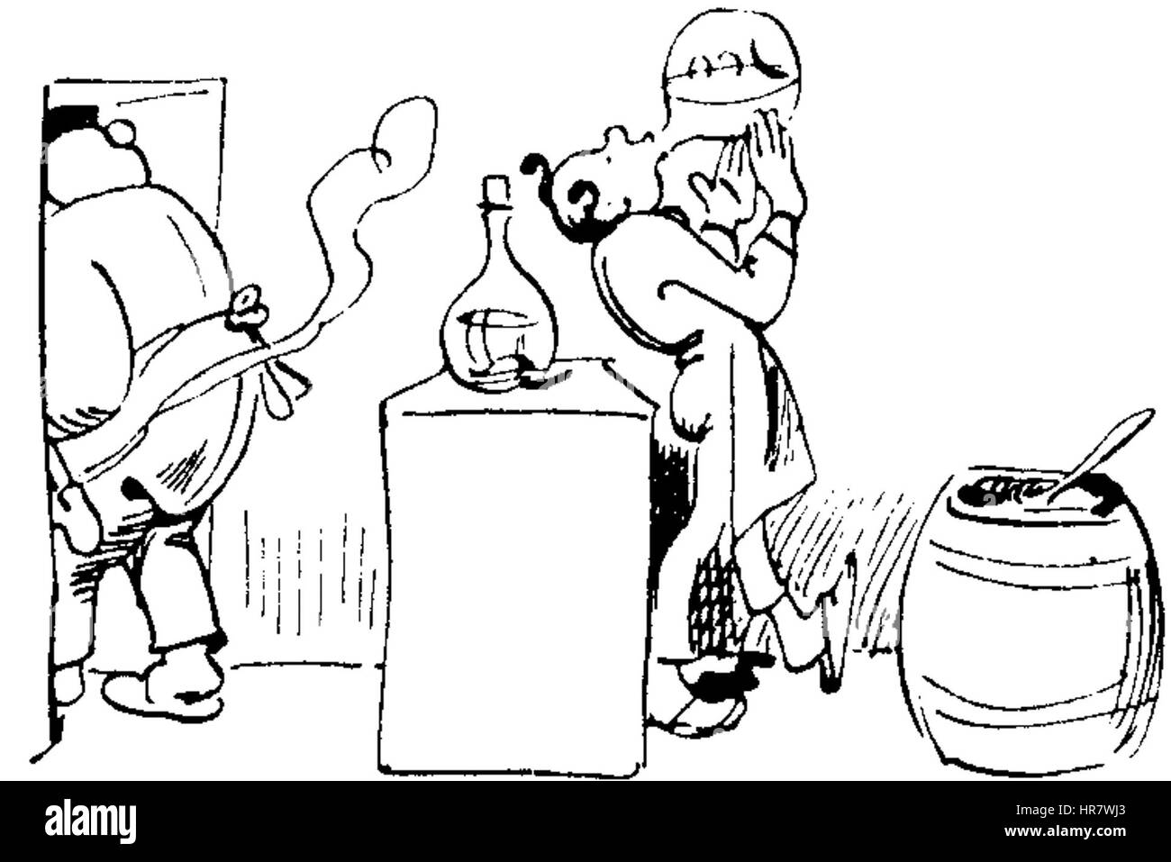 W Busch Der Haarbeutel 43 Foto Stock