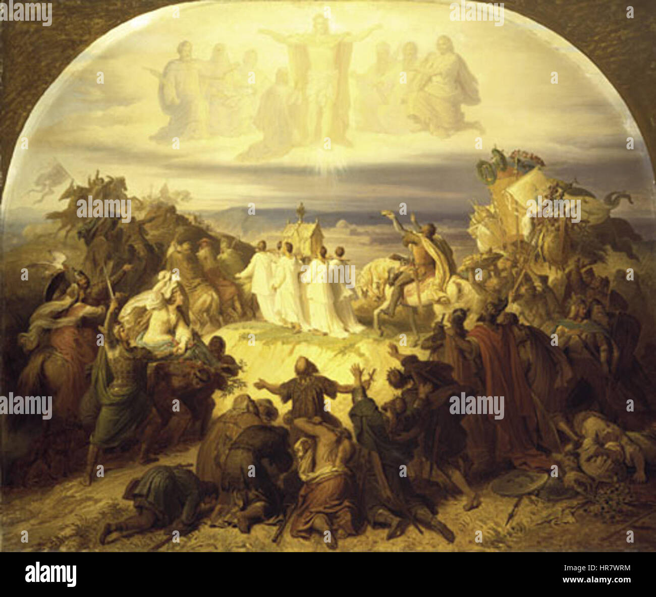 Wilhelm von Kaulbach die Kreuzfahrer vor Gerusalemme Foto Stock