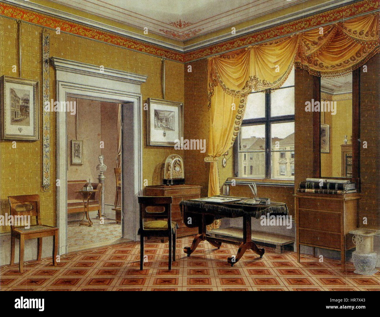 Un'immagine ritratto creata in stile Zimmer, con particolare attenzione alle caratteristiche del soggetto e allo sfondo. La grafica enfatizza i dettagli e l'espressione, catturando la personalità del soggetto. Foto Stock