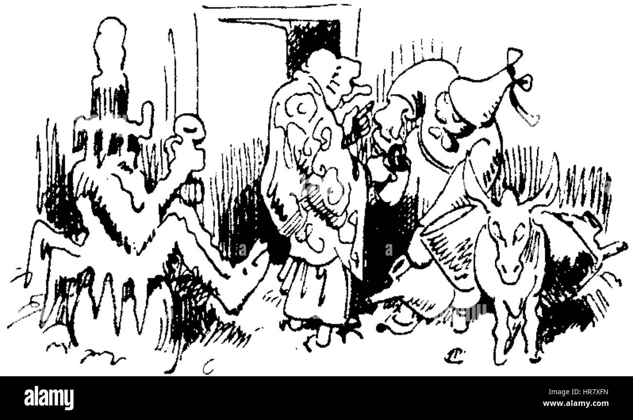 W Busch Der Haarbeutel 7E Foto Stock