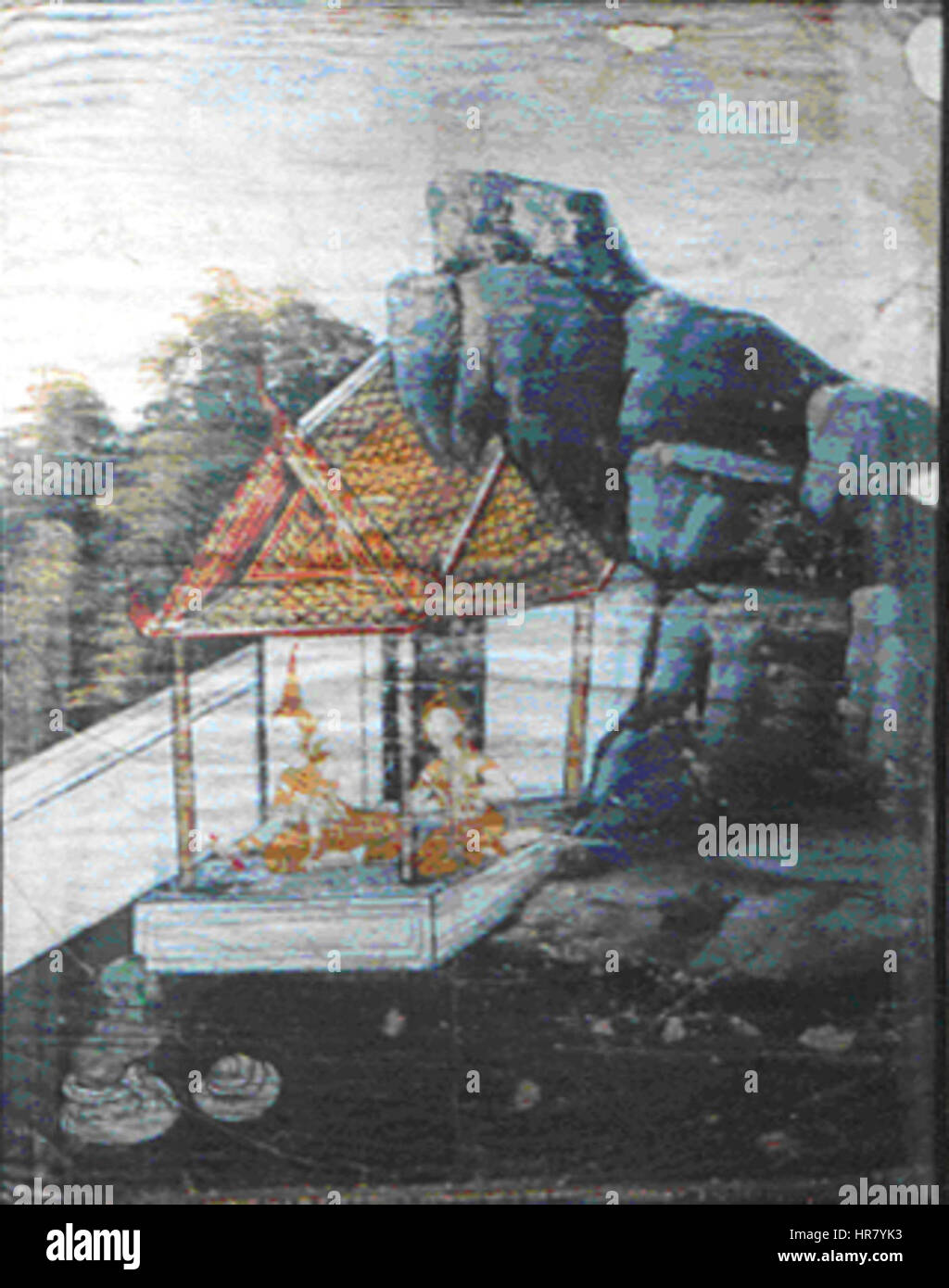 Thai - Vessantara Jataka, Capitolo 10 - Indra, sotto forma di un bramino, richieste da Maddi Vessantara - Walters 20101213 Foto Stock