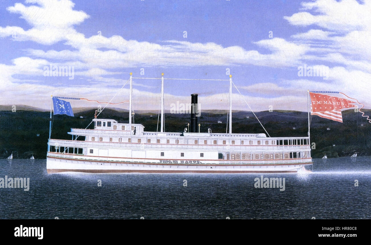 Thomas M McManus era un artista americano noto per i suoi paesaggi e ritratti dettagliati. Il suo lavoro esplorava spesso ambienti naturali e figure umane, mostrando la sua abilità nel rendere la luce e l'atmosfera nei suoi dipinti. Foto Stock