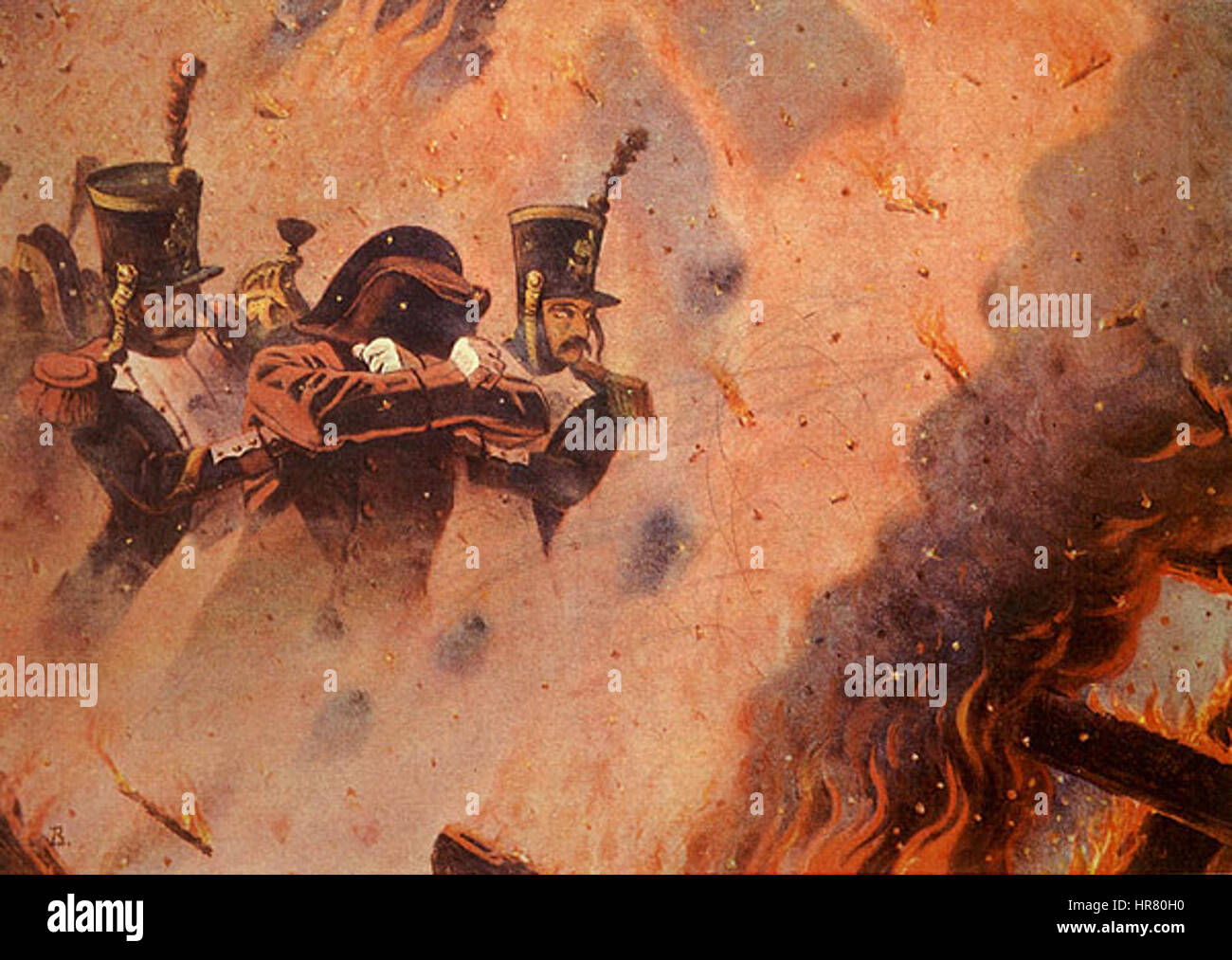 Attraverso il fuoco da Vereschagin Foto Stock