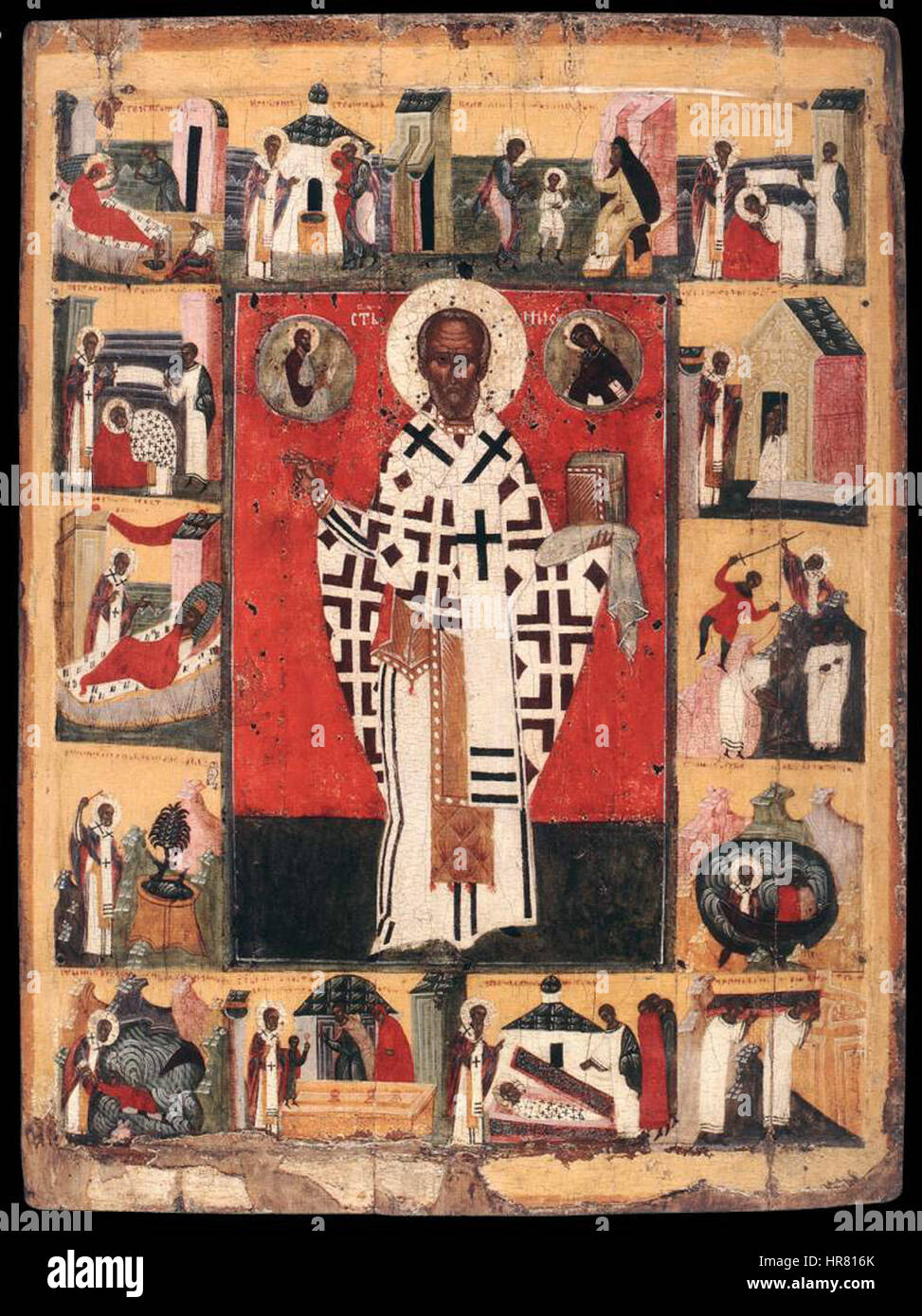 Pittore sconosciuto - San Nicola con scene tratte dalla sua vita - WGA23496 Foto Stock