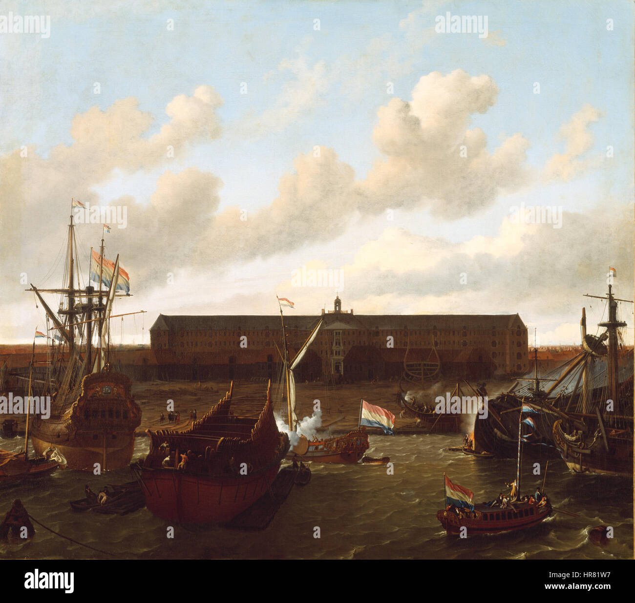 Il dock del Dutch East India Company a Amsterdam Foto Stock