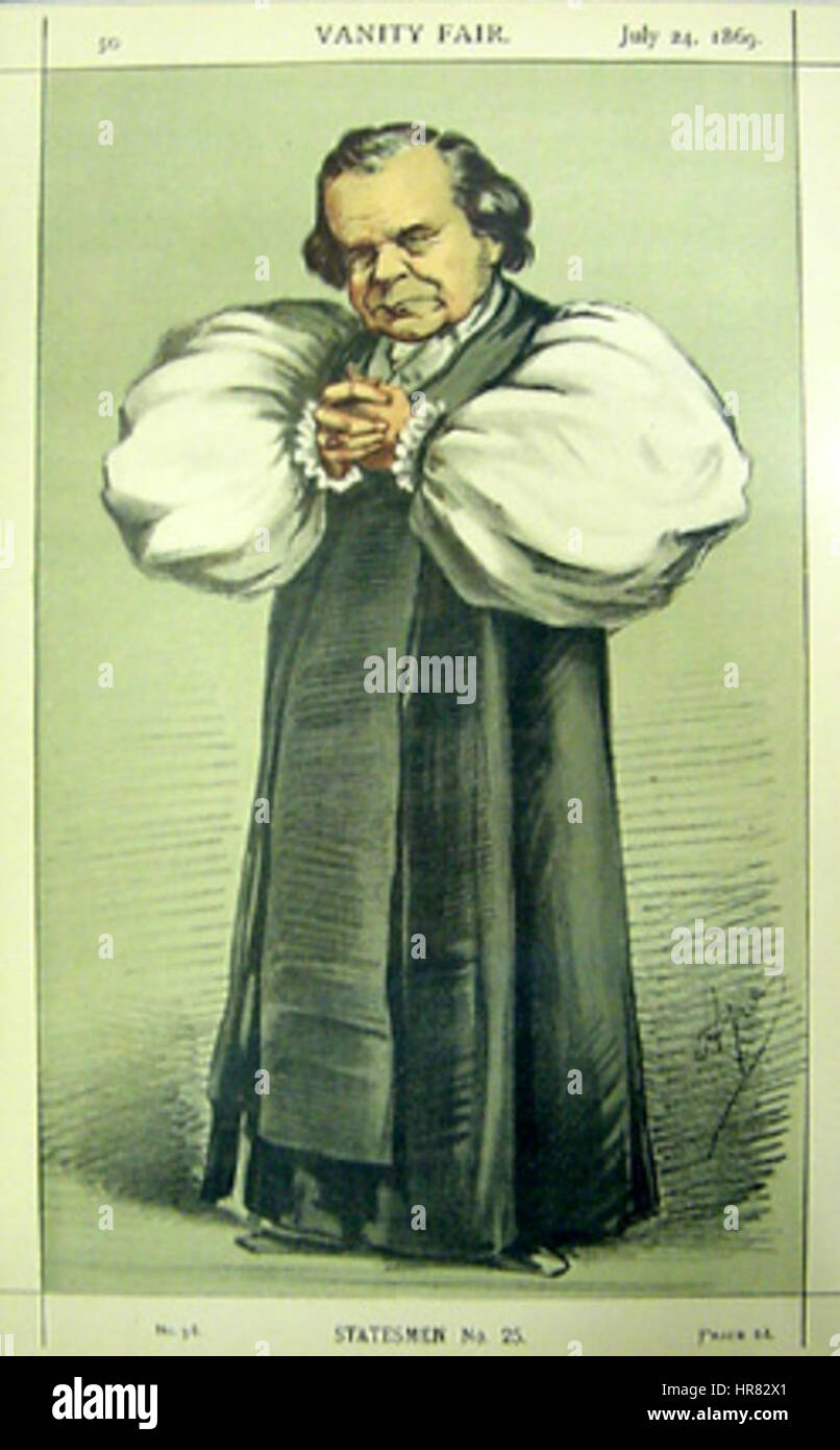 Questa caricatura della Vanity Fair presenta William Wilberforce, il politico britannico famoso per i suoi sforzi per abolire il commercio degli schiavi. L'opera d'arte cattura umoristicamente il suo personaggio pubblico, riflettendo la satira politica del XIX secolo. Foto Stock