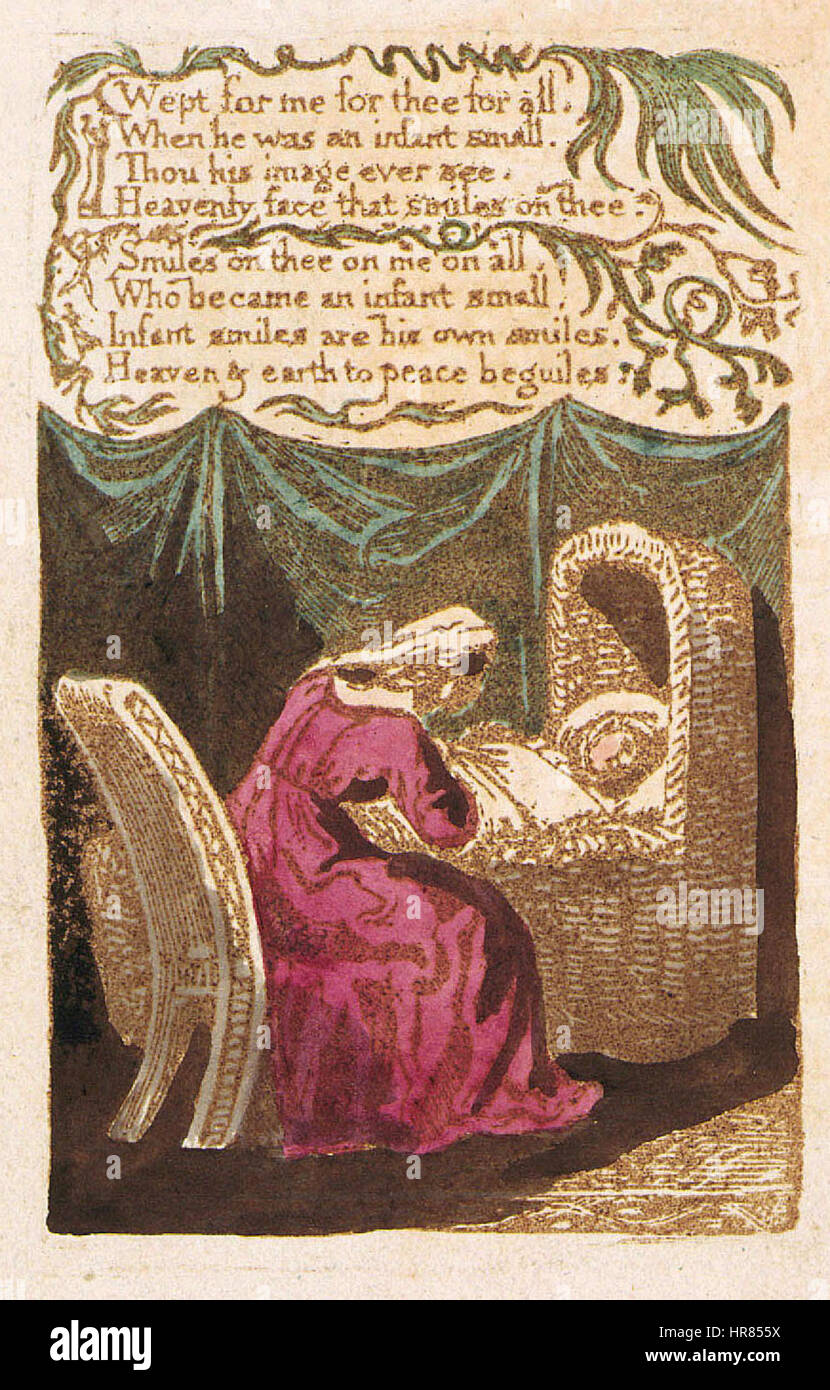 Canzoni di innocenza, copia B, 1789 (Biblioteca del Congresso) oggetto 25 una culla canzone Foto Stock