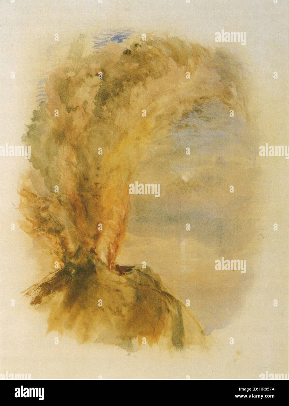 Il Vesuvio in eruzione Foto Stock