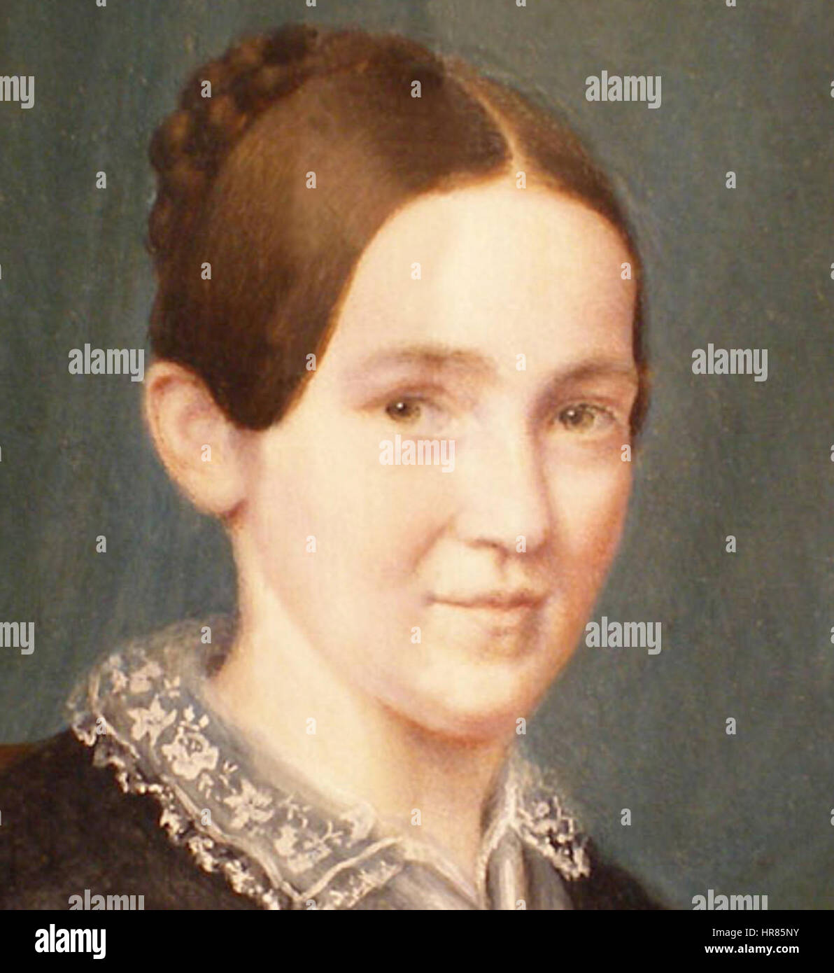 Theophanie Conradi era un'artista tedesca del XIX secolo nota per i suoi contributi alla ritrattistica e all'arte religiosa, creando opere che riflettevano sia la devozione religiosa che la formazione accademica. Foto Stock