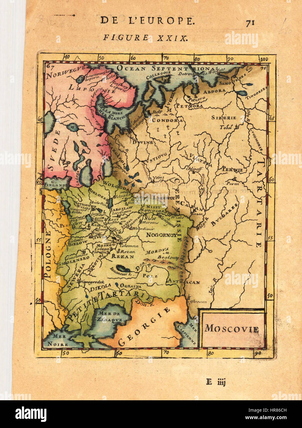 L'Ucraina & Moscovia. Mallet, Allain Manesson, Parigi, 1683 - 1 Foto Stock