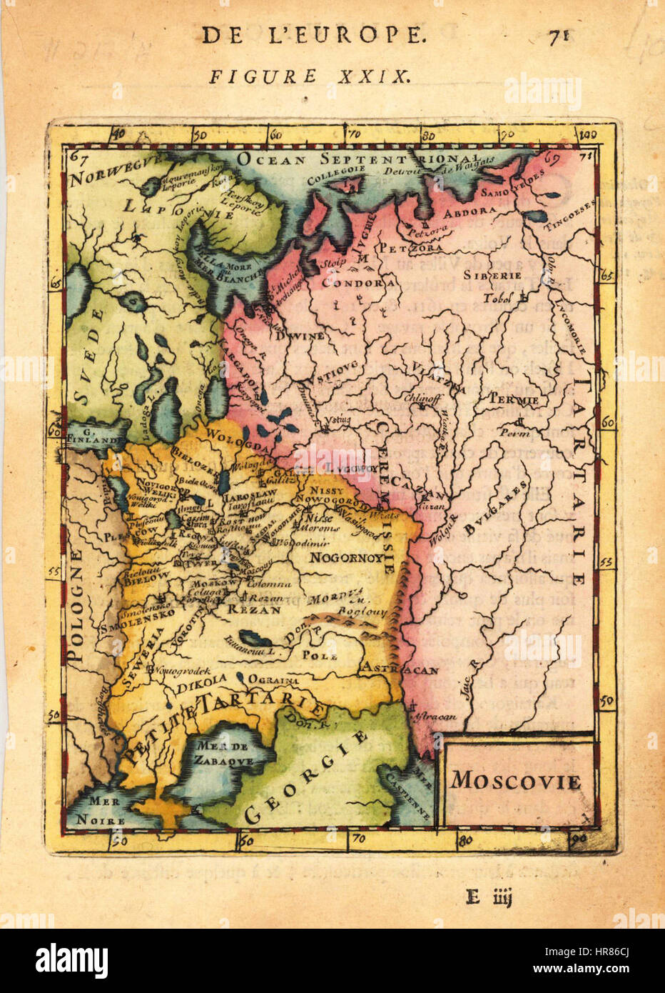 L'Ucraina & Moscovia. Mallet, Allain Manesson, Parigi, 1683 - 2 Foto Stock