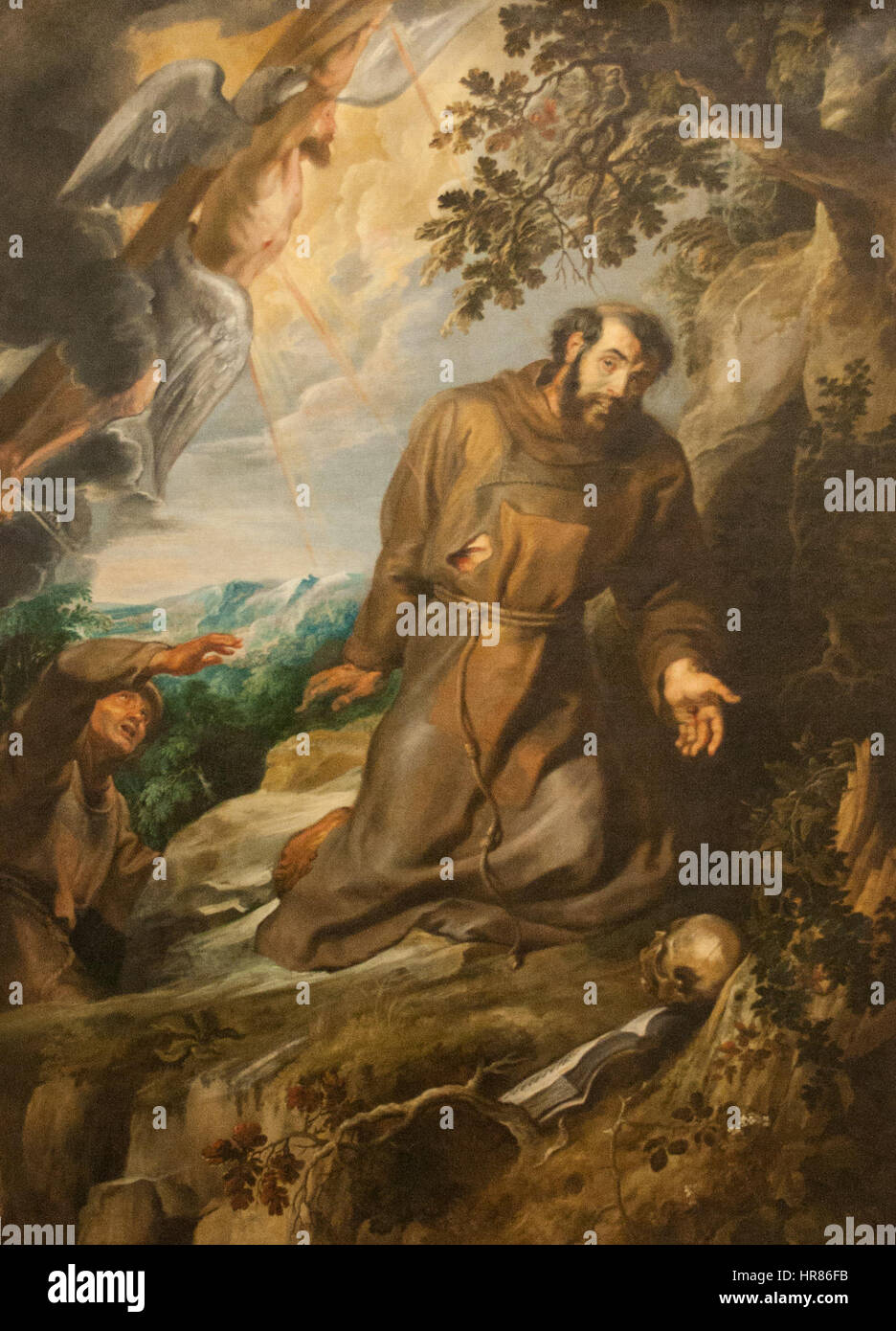 San Francesco di Assisi che riceve le stimmate Foto Stock