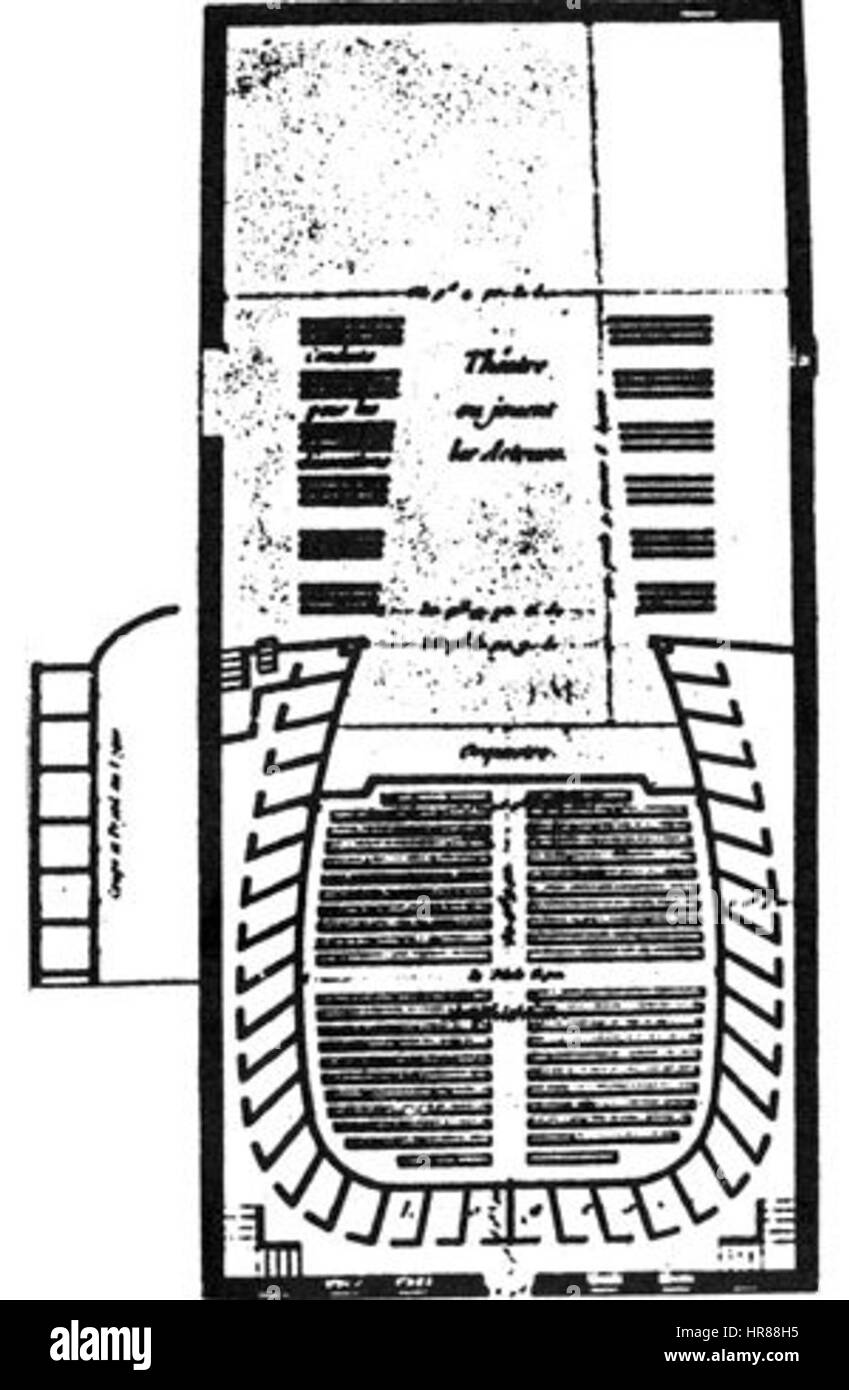 Teatro delle Dame piano 1760-61 Foto Stock