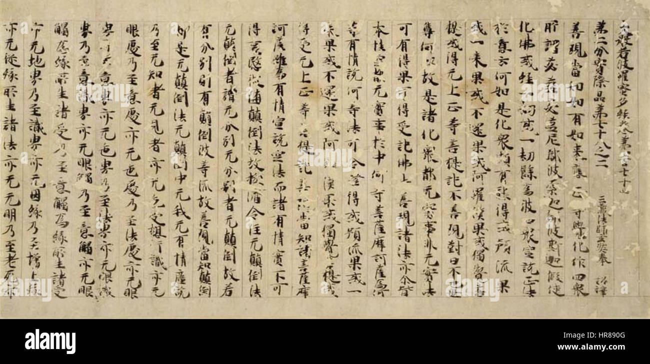 Sutra copia (TNM N-3) Foto Stock