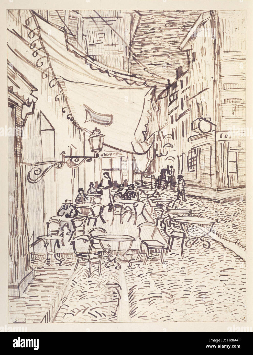 Vincent van Gogh - Cafe terrazza durante la notte (1888) Foto Stock