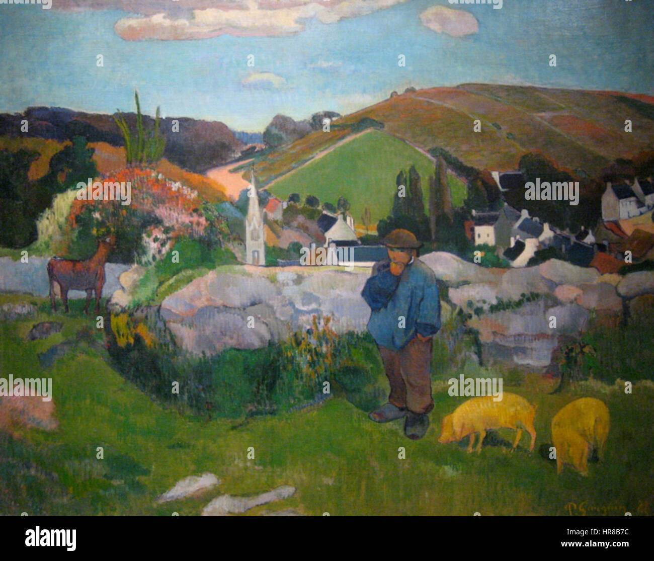 La soluzione WLA lacma Paul Gauguin Il guardiano dei porci Foto Stock