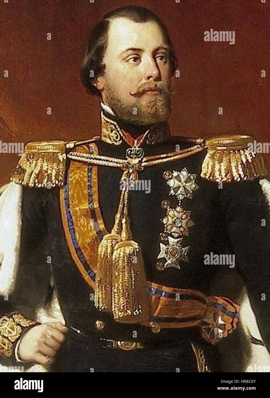 Willem III der Nederlanden porta raccolto Pieneman 1849 Foto Stock