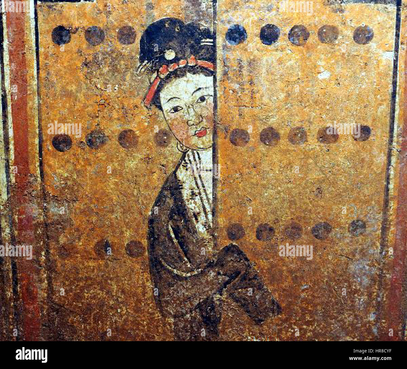 Dinastia Sung dipinto della tomba trovata nella città di Tengfeng 3 Foto Stock