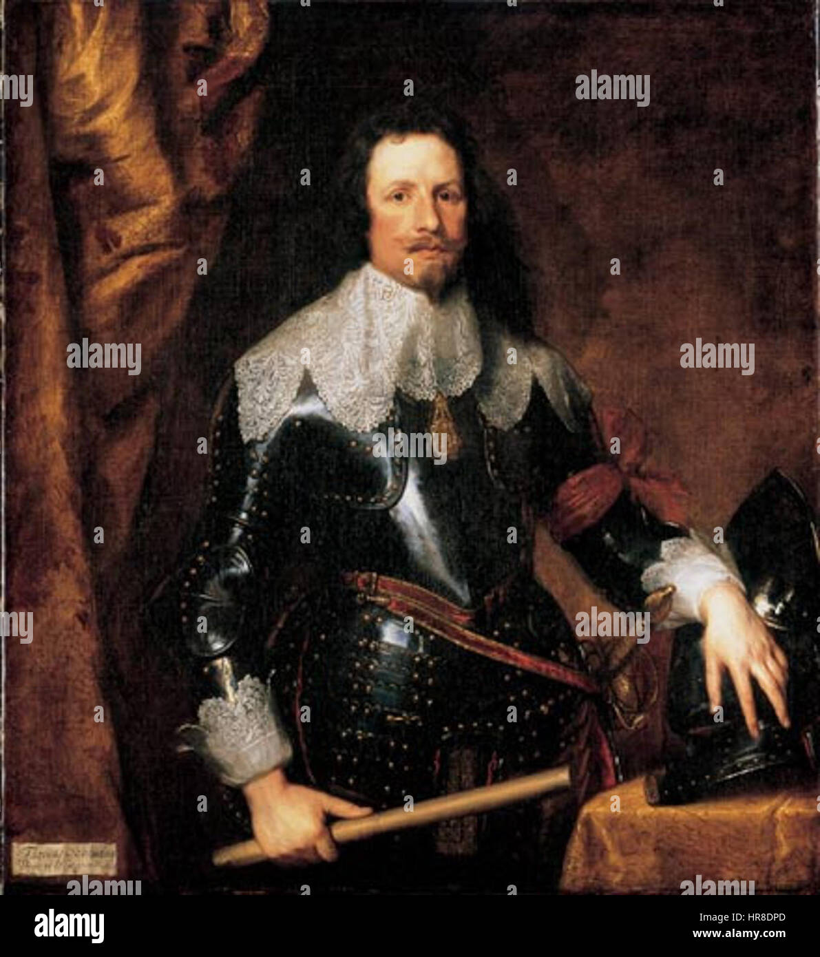 "Tomaso di Savoia-Carignano" (1634) è un ritratto di Anthony van Dyck, raffigurante il nobile italiano in un elaborato abbigliamento di corte. Il dipinto mostra la maestria di Van Dyck nel catturare la dignità aristocratica e i lussuosi dettagli della moda del XVII secolo. Foto Stock