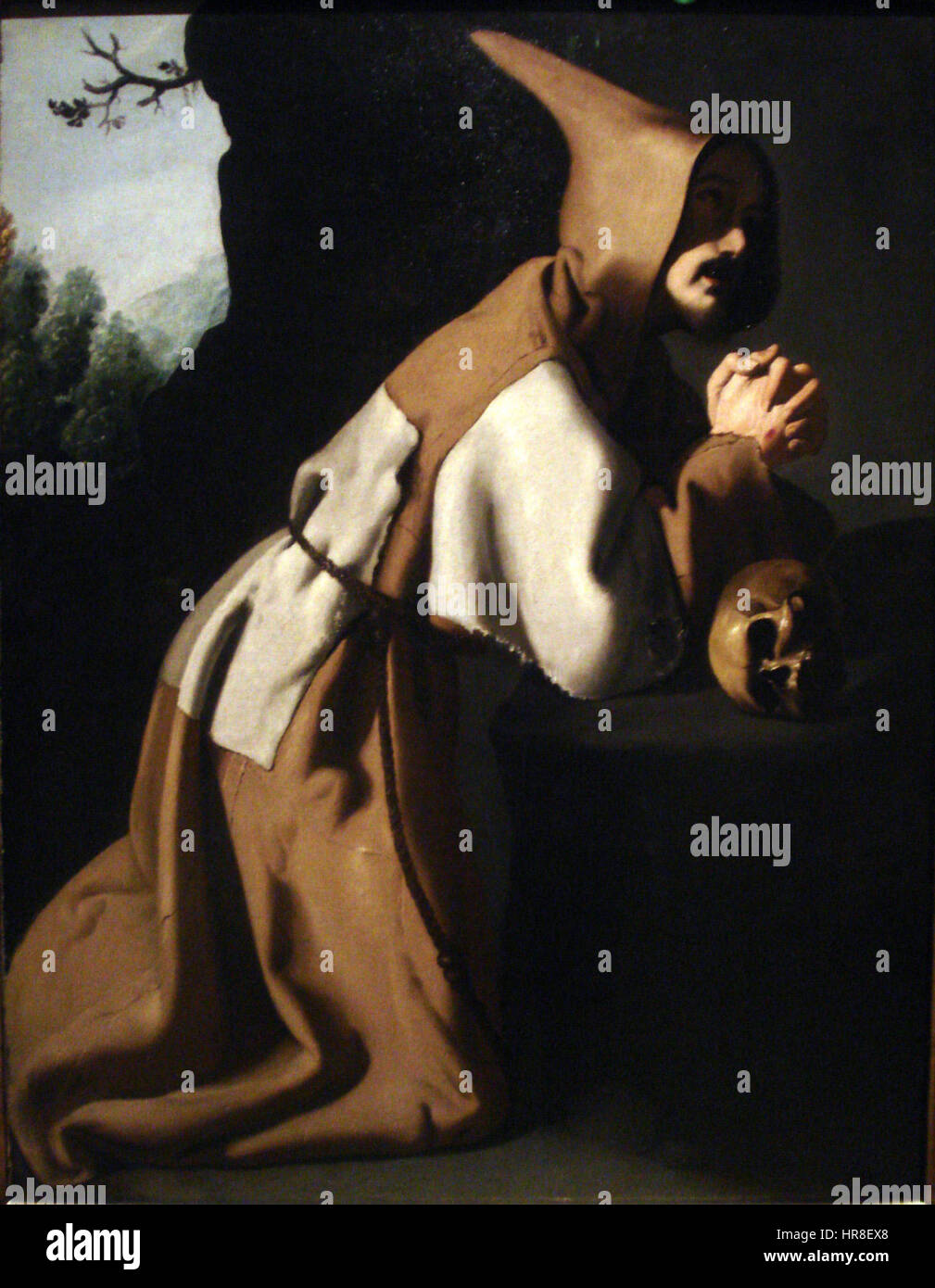 San Francesco in preghiera di Francisco de Zurbaran Foto Stock