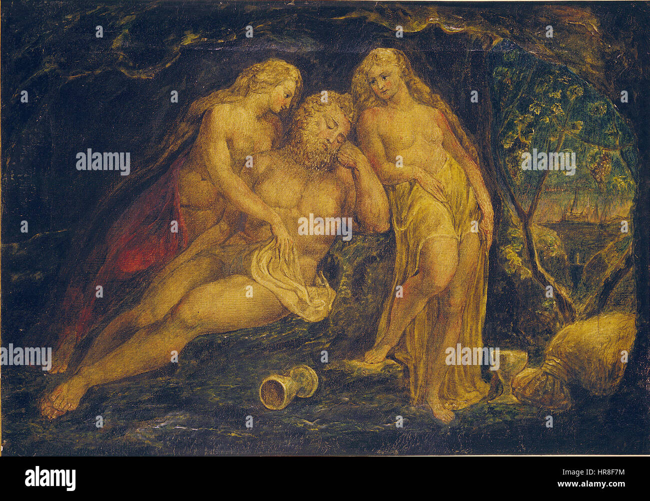 William Blake Lot e le sue figlie Butlin 381 Foto Stock