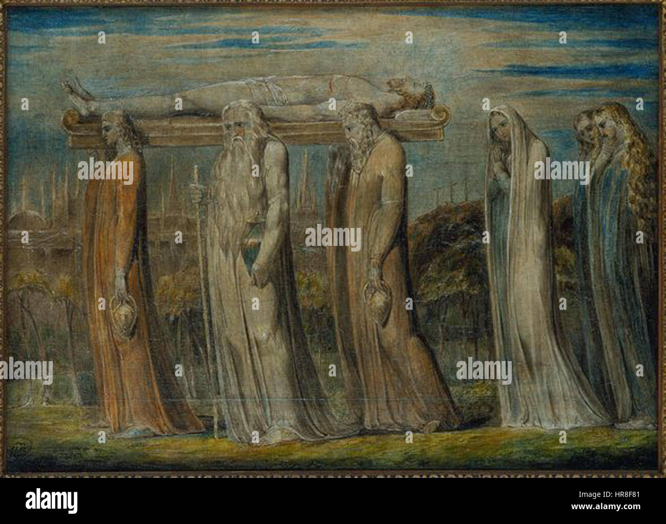 William Blake - il Corpo di Cristo portato alla tomba Foto Stock