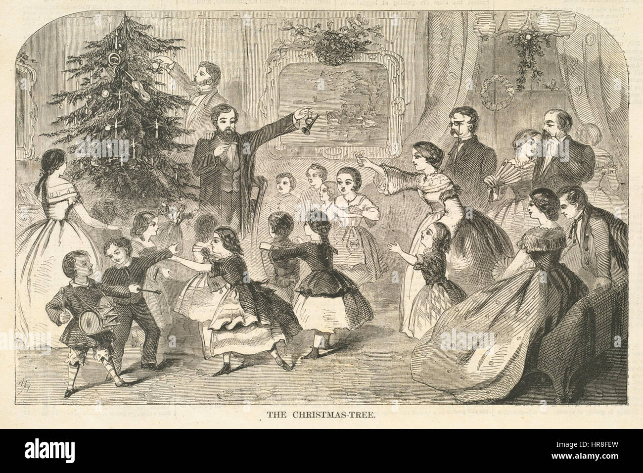 L'albero di Natale (Boston Public Library) Foto Stock