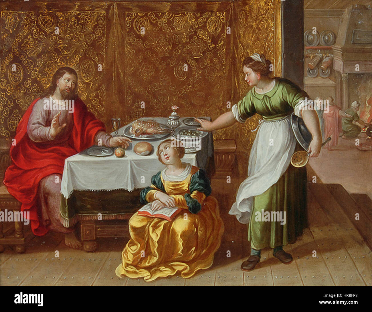 Vincent Adriaenssen - Cristo nella casa di Maria e di Marta Foto Stock