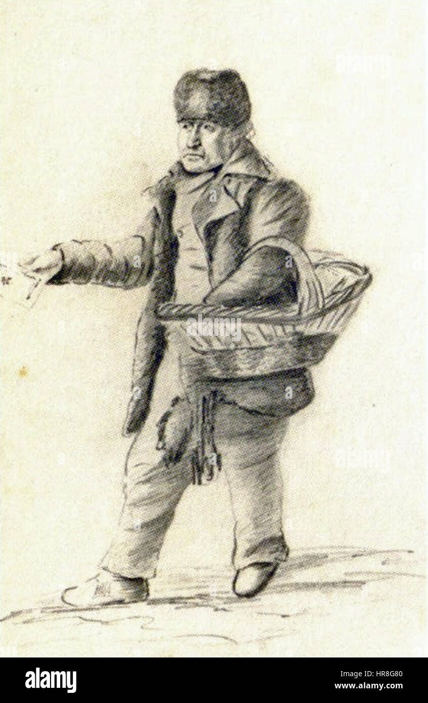 Verkoper van porta almanakken Jan Ensing Foto Stock