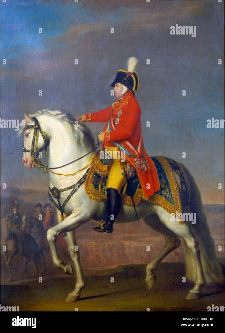 Il Prince Regent rivedendo le truppe a Azambuja 2 Foto Stock