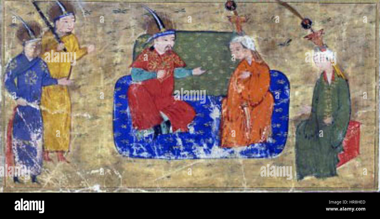 Tolui et sa famille interpreta Tolui, figlio di Gengis Khan, con la sua famiglia in un contesto storico. Questo lavoro mette in evidenza il significato della famiglia nella leadership mongola e la connessione tra il patrimonio reale e il potere all'interno dell'Impero mongolo. Foto Stock