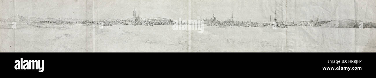 Stoccolma xvii secolo disegno (avanzata). Foto Stock